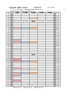 一宮市民会館 会議室 空き状況 平成29年4月