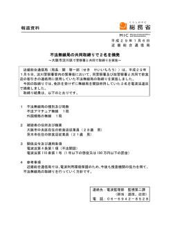 不法無線局の共同取締りで2名を摘発