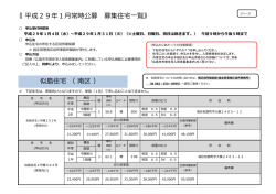 募集住宅一覧（公営住宅）(PDF文書)
