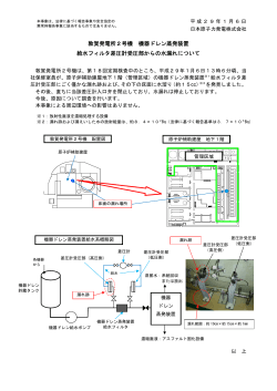 敦賀発電所2号機 機器ドレン蒸発装置 給水フィルタ差圧計受圧部からの