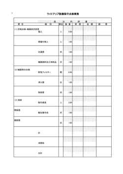 ライトアップ設備保守点検業務
