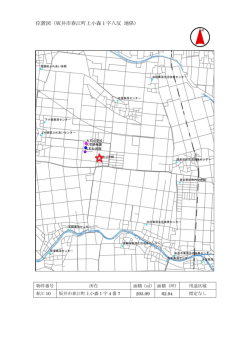 位置図（坂井市春江町上小森1字八反 地係）