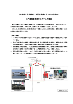 （津波時に安全確実に水門を閉鎖するための取組み） 水門遠隔