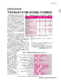 不足が見込まれる介護人材の処遇とその改善状況