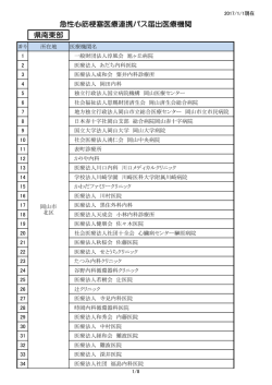 （安心ハート手帳）届出医療機関（平成28年11月1日現在） [PDFファイル