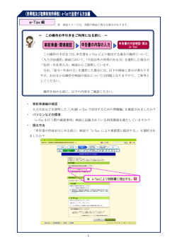 e-Tax 編 - 確定申告書等作成コーナー
