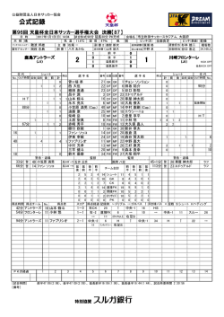 公式記録 - 日本サッカー協会