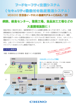 フードセーフティ支援システム ｜ 株式会社チノー