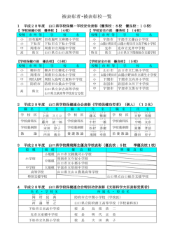 被表彰者・被表彰校一覧