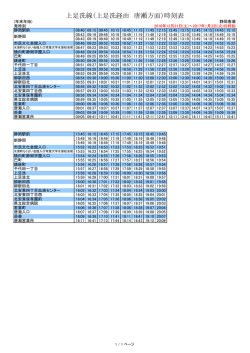上足洗線（上足洗経由 唐瀬方面）時刻表