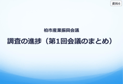 調査の進捗（第1回会議のまとめ）