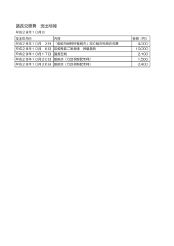 議長交際費 支出明細