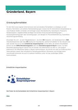 Gr&uuml;ndungsformalit&auml;ten: Gr&uuml;nderland.Bayern