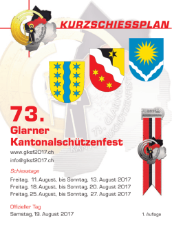 Glarner Kantonalsch&uuml;tzenfest 2017 Kurzschiessplan