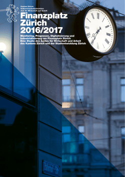 Finanzplatz Zürich 2016/2017
