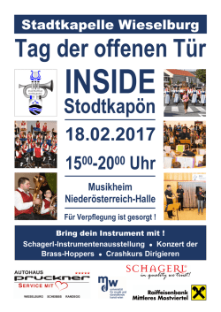 Tag der offenen Tür - der Stadtkapelle Wieselburg