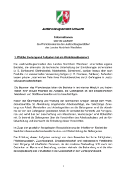Justizvollzugsanstalt Schwerte Informationen - NRW