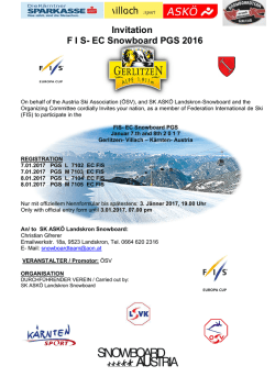 Invitation FI S- EC Snowboard PGS 2016