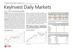 KeyInvest Daily Markets - Boerse