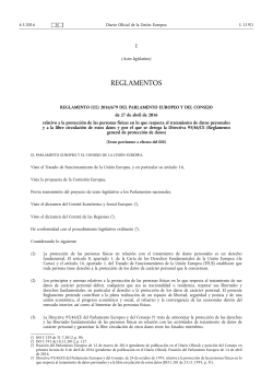 Reglamento (UE) 2016/679 - EUR-Lex