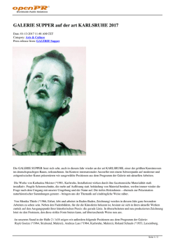 GALERIE SUPPER auf der art KARLSRUHE 2017