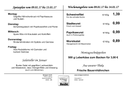 Wochenangebot - Metzgerei Hecht Lupburg