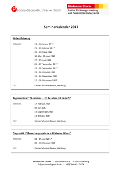 Seminarkalender 2017 - Home