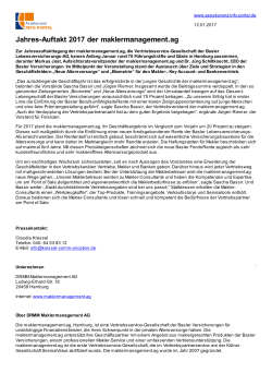 Jahres-Auftakt 2017 der maklermanagement.ag - Assekuranz