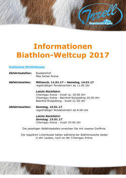 Informationen Biathlon-Weltcup 2017