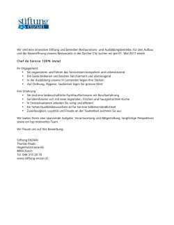 Inserat Chef de Service