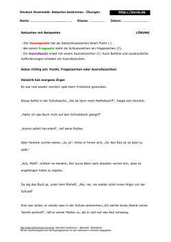 Satzarten - Online - Übungen Deutsch Rechtschreibung, Grammatik