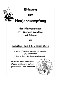 Neujahrsempfang - Pfarrgemeinde St.Michael, Waldbröl