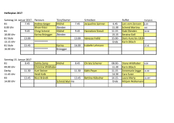 Helferplan 2017 Samstag 14. Januar 2017 Parcours T&uuml;re/Starter