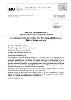 Grundrechtliche Vorgaben f&uuml;r die Ausgestaltung der