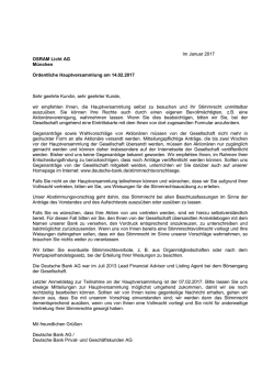 Im Januar 2017 OSRAM Licht AG M&uuml;nchen