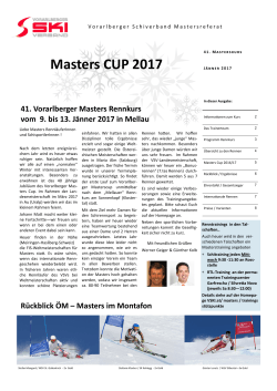 Masters CUP 2017 - Vorarlberger Skiverband