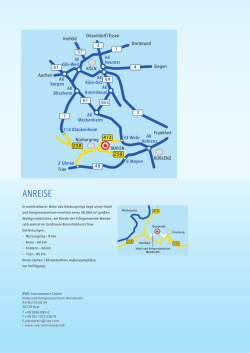 Hotel und Kongresszentrum Wanderath Anfahrt