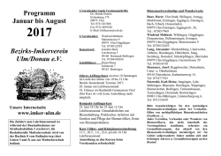Halbjahresprogramm - Bezirks