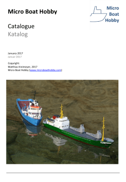 Micro Boat Hobby Catalogue Katalog