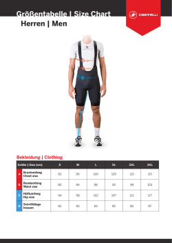 Gr&ouml;&szlig;entabelle | Size Chart Herren | Men - Bike