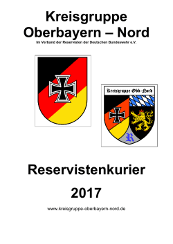 Kreisgruppe Oberbayern – Nord Reservistenkurier 2017