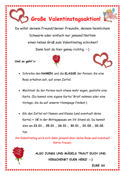 Gro&szlig;e Valentinstagsaktion!