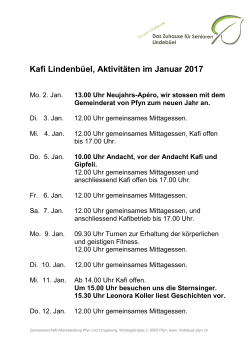 Monatsprogramm (01 / 2017) - Altersiedlung Lindebuel-Pfyn