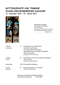 gottesdienste und termine