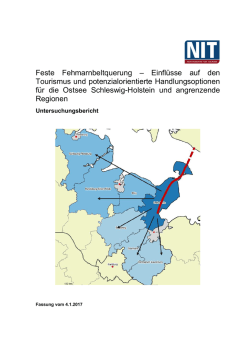 Feste Fehmarnbeltquerung &ndash; Einfl&uuml;sse auf den Tourismus und