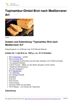 Topinambur-Dinkel-Brot nach Mediterraner Art
