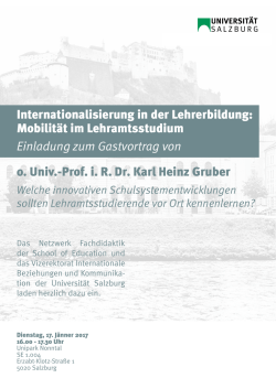 Internationalisierung in der Lehrerbildung