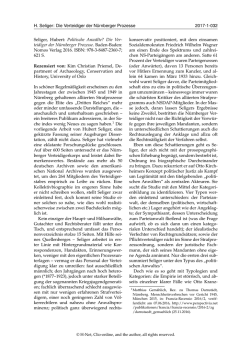 H. Seliger: Die Verteidiger der N&uuml;rnberger Prozesse - H-Soz-u-Kult