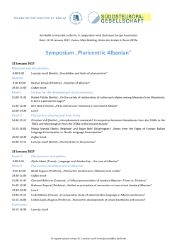 Symposium „Pluricentric Albanian” - Hu