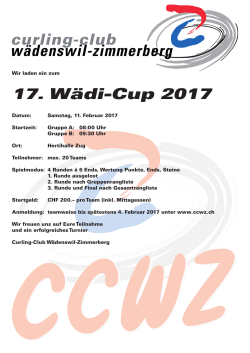 17. Wädi-Cup 2017 - Curling Club Zug